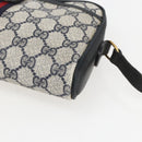 GUCCI GG Supreme Sherry Line Shoulder Bag PVC Navy Gold 89 02 055 Auth am9980-8