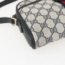 GUCCI GG Supreme Sherry Line Shoulder Bag PVC Navy Gold 89 02 055 Auth am9980-15