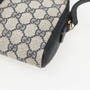 GUCCI GG Supreme Sherry Line Shoulder Bag PVC Navy Gold 89 02 055 Auth am9980-16