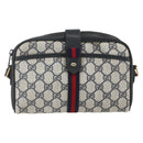 GUCCI GG Supreme Sherry Line Shoulder Bag PVC Navy Gold 89 02 055 Auth am9980-13