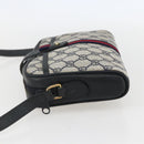GUCCI GG Supreme Sherry Line Shoulder Bag PVC Navy Gold 89 02 055 Auth am9980-3
