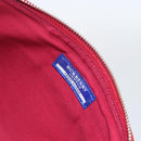 BURBERRY Nova Check Blue Label Hand Bag Canvas Beige Silver Auth am9984V-17