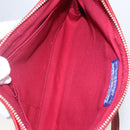 BURBERRY Nova Check Blue Label Hand Bag Canvas Beige Silver Auth am9984V-18