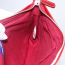 BURBERRY Nova Check Blue Label Hand Bag Canvas Beige Silver Auth am9984V-20