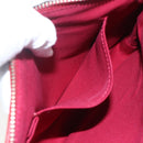 BURBERRY Nova Check Blue Label Hand Bag Canvas Beige Silver Auth am9984V-21