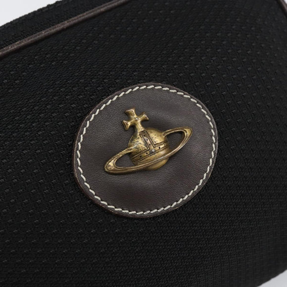 Vivienne Westwood Pouch Canvas Black Auth am9986