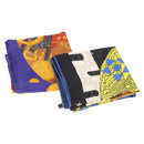 CELINE Scarf Silk 2 Set Black Navy Auth am9987-1