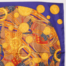 CELINE Scarf Silk 2 Set Black Navy Auth am9987-17