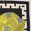 CELINE Scarf Silk 2 Set Black Navy Auth am9987-5