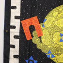 CELINE Scarf Silk 2 Set Black Navy Auth am9987-6