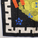 CELINE Scarf Silk 2 Set Black Navy Auth am9987-9