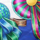 HERMES Carre 90 Scarf ""LES RUBANS DU CHEVAL"" Silk Blue Auth am9989-11