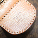 CELINE Macadam Canvas Boston Bag PVC Leather Brown Gold Auth am9992-12