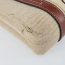 Chloe Woody Hand Bag Canvas Leather 2way Beige Gold Auth am9996-18