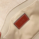 Chloe Woody Handtasche Canvas Leder 2way Beige Gold Auth am9996-19