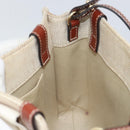 Chloe Woody Hand Bag Canvas Leather 2way Beige Gold Auth am9996-20