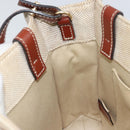 Chloe Woody Hand Bag Canvas Leather 2way Beige Gold Auth am9996-21