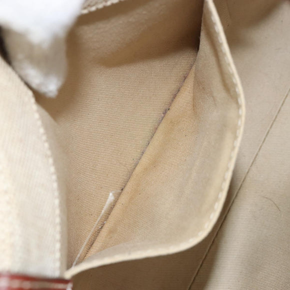 Chloe Woody Hand Bag Canvas Leather 2way Beige Gold Auth am9996