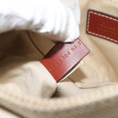 Chloe Woody Hand Bag Canvas Leather 2way Beige Gold Auth am9996-12