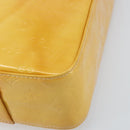 LOUIS VUITTON Monogram Vernis Columbus Tote Bag Lime Yellow M91047 Auth AMZ001-14