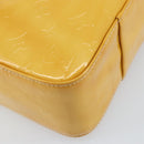 LOUIS VUITTON Monogram Vernis Columbus Tote Bag Lime Yellow M91047 Auth AMZ001-15