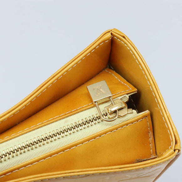 LOUIS VUITTON Monogram Vernis Columbus Tote Bag Lime Yellow M91047 Auth AMZ001