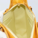 LOUIS VUITTON Monogram Vernis Columbus Tote Bag Lime Yellow M91047 Auth AMZ001-20