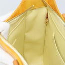 LOUIS VUITTON Monogram Vernis Columbus Tote Bag Lime Yellow M91047 Auth AMZ001-21