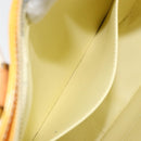 LOUIS VUITTON Monogram Vernis Columbus Tote Bag Lime Yellow M91047 Auth AMZ001-22