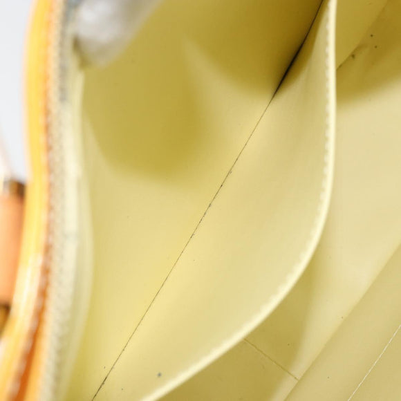 LOUIS VUITTON Monogram Vernis Columbus Tote Bag Lime Yellow M91047 Auth AMZ001
