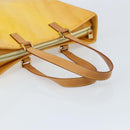 LOUIS VUITTON Monogram Vernis Columbus Tote Bag Lime Yellow M91047 Auth AMZ001-7