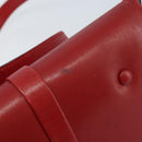 CELINE Shoulder Bag Leather Red Gold Auth AMZ004A-10