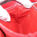 CELINE Shoulder Bag Leather Red Gold Auth AMZ004A-21