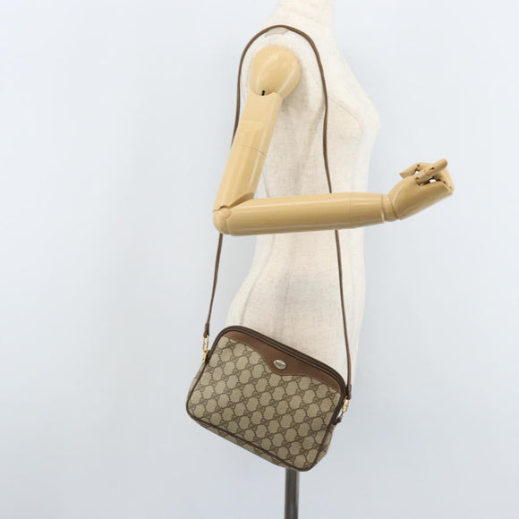 GUCCI GG Supreme Shoulder Bag PVC Beige Gold 97 02 068 Auth AMZ005