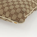 GUCCI GG Canvas Sherry Line Shoulder Bag Beige Gold 144888 Auth AMZ009-14