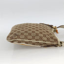 GUCCI GG Canvas Sherry Line Shoulder Bag Beige Gold 144888 Auth AMZ009-4