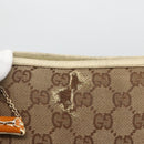 GUCCI GG Canvas Sherry Line Shoulder Bag Beige Gold 144888 Auth AMZ009-7