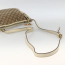 GUCCI GG Canvas Sherry Line Shoulder Bag Beige Gold 144888 Auth AMZ009-8