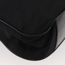 GUCCI Bamboo Shoulder Bag Nylon 2way Black Silver 001 2852 1577 5 Auth AMZ012-17