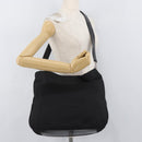 GUCCI Bamboo Shoulder Bag Nylon 2way Black Silver 001 2852 1577 5 Auth AMZ012-23