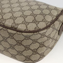 GUCCI GG Supreme Web Sherry Line Bag PVC Beige Gold 89 02 077 Auth AMZ013-17