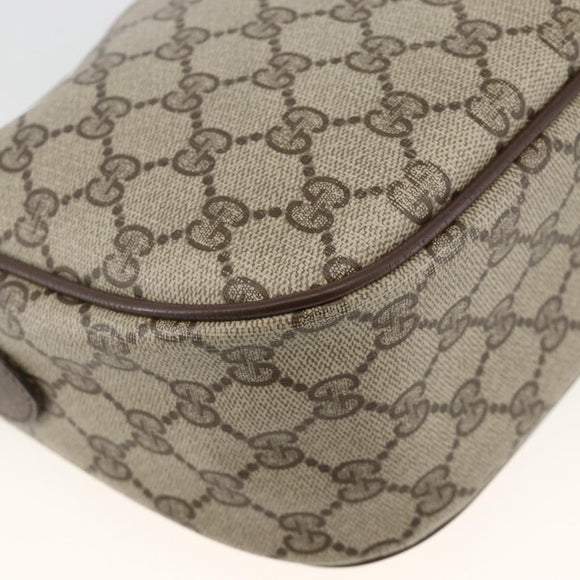 GUCCI GG Supreme Web Sherry Line Bag PVC Beige Gold 89 02 077 Auth AMZ013
