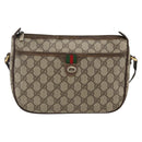 GUCCI GG Supreme Web Sherry Line Bag PVC Beige Gold 89 02 077 Auth AMZ013-13