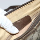 GUCCI GG Supreme Web Sherry Line Bag PVC Beige Gold 89 02 077 Auth AMZ013-12