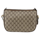 GUCCI GG Supreme Web Sherry Line Bag PVC Beige Gold 89 02 077 Auth AMZ013-2