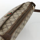 GUCCI GG Supreme Web Sherry Line Bag PVC Beige Gold 89 02 077 Auth AMZ013-6