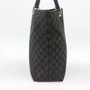 GUCCI GG Canvas Tote Bag Black Gold 002 1098 Auth AMZ017-3