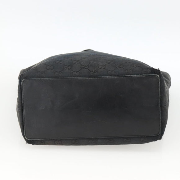 GUCCI GG Canvas Tote Bag Black Gold 002 1098 Auth AMZ017