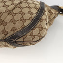 GUCCI GG Canvas Abbey Shoulder Bag Beige Gold 203257 Auth AMZ018-16