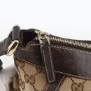 GUCCI GG Canvas Abbey Shoulder Bag Beige Gold 203257 Auth AMZ018-9